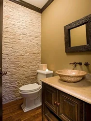 Bathroom decorative plaster and tiles photo