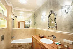 Bathroom Decorative Plaster And Tiles Photo