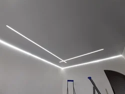 Suspended ceilings light lines photo for the bedroom