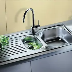 Kitchens with stainless sink photo