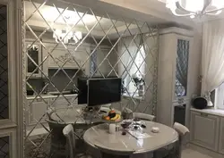 Mirror mosaic in the living room photo