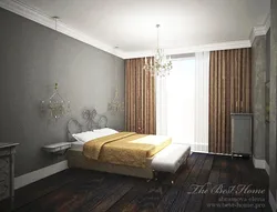 Decorative plaster in the bedroom photo