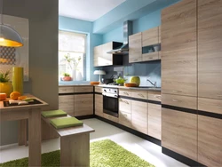 Combination Of Colors With Wood In The Kitchen Interior