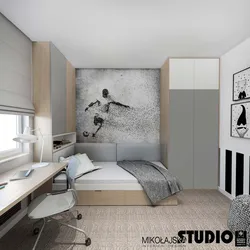 Белый дизайн спальни для подростка
