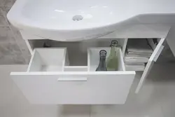 Sink with bathroom cabinet 80 cm photo