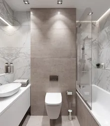 Bathroom design with toilet in apartment