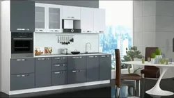 Фота кухняў колер графіт з белым
