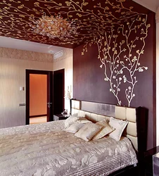 Bedroom wall design in apartment photo