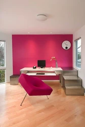 Living room interior color fuchsia