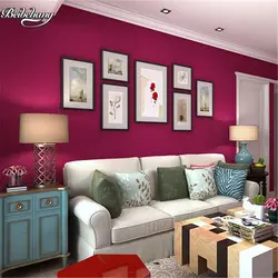 Fuchsia in the living room interior