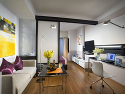 One room apartment studio design