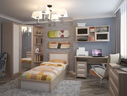Дизайн спальни подростка 13 кв м
