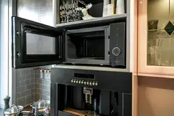 Дизайн кухни микроволновка с духовым шкафом