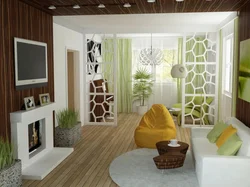 Living room division design photo