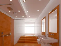 Suspended ceiling in bathroom design