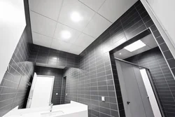 Suspended ceiling in bathroom design