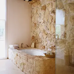 Натуральный камень в ванной фото