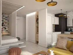Дизайн однокомнатной квартиры с отдельной кухней фото
