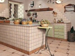 Ceramic tiles in the kitchen photo