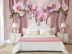 Orchid in the bedroom interior