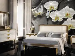 Орхидея в интерьере спальни