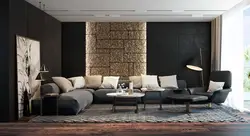 Interior of one wall in the living room