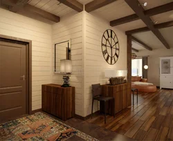 Wooden hallway interior