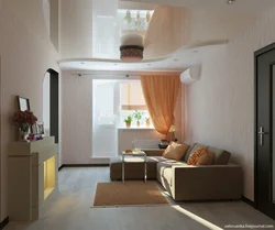 Дизайн гостиной в квартире с балконом в хрущевке