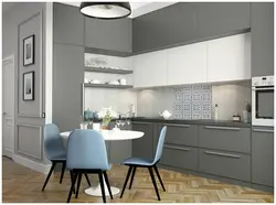 Kitchen in gray design what color goes with it