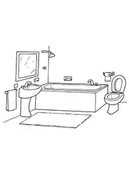 Drawn bathroom design