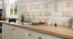 Working kitchens made of tiles photo