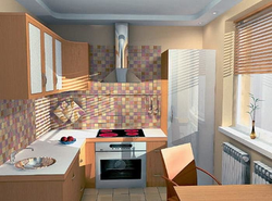 Kitchen design 6 meters in a ship photo