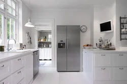 Refrigerator In The Kitchen Living Room Design Photo