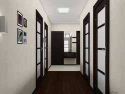 Hallway design with many doors