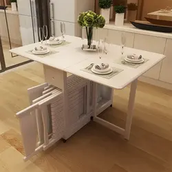 Kitchen folding table for a small kitchen photo