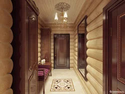 Entrance hall made of timber design