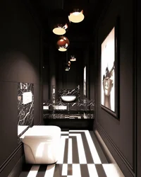 Bath interior with black ceiling