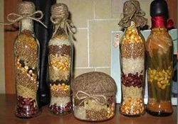 Kitchen interior bottles