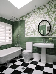 Серо зеленый дизайн ванной комнаты
