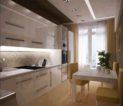 Дизайн Прямоугольной Кухни 12 Метров С Балконом