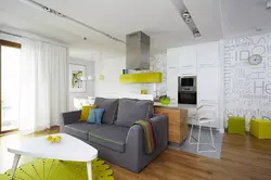 Studio living room design 20 sq m photo