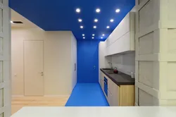 Кухни потолок голубой фото