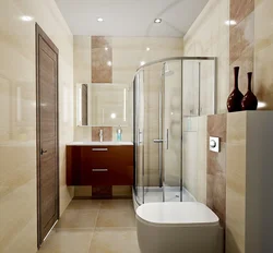 Bathroom design with 3 by 4 shower