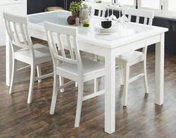 White Tables And Chairs For The Kitchen Photo