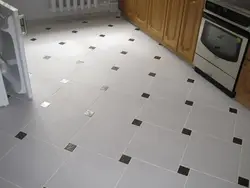 Floor tiles for a small kitchen photo