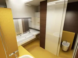 Дизайн ванной с перегородкой туалет