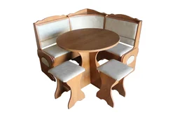 Кухонный уголок со столом и стульями для маленькой кухни фото