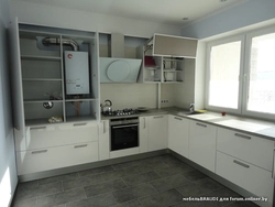 Kitchen design 12 sq m with gas boiler