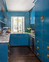 Синяя Кухня Дизайн Пола