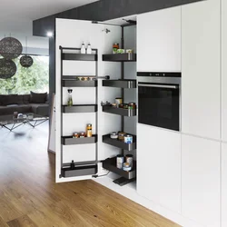 Corner kitchen filling cabinets photo